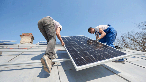 Solardach für Erneuerbare Energien an Wohngebäuden