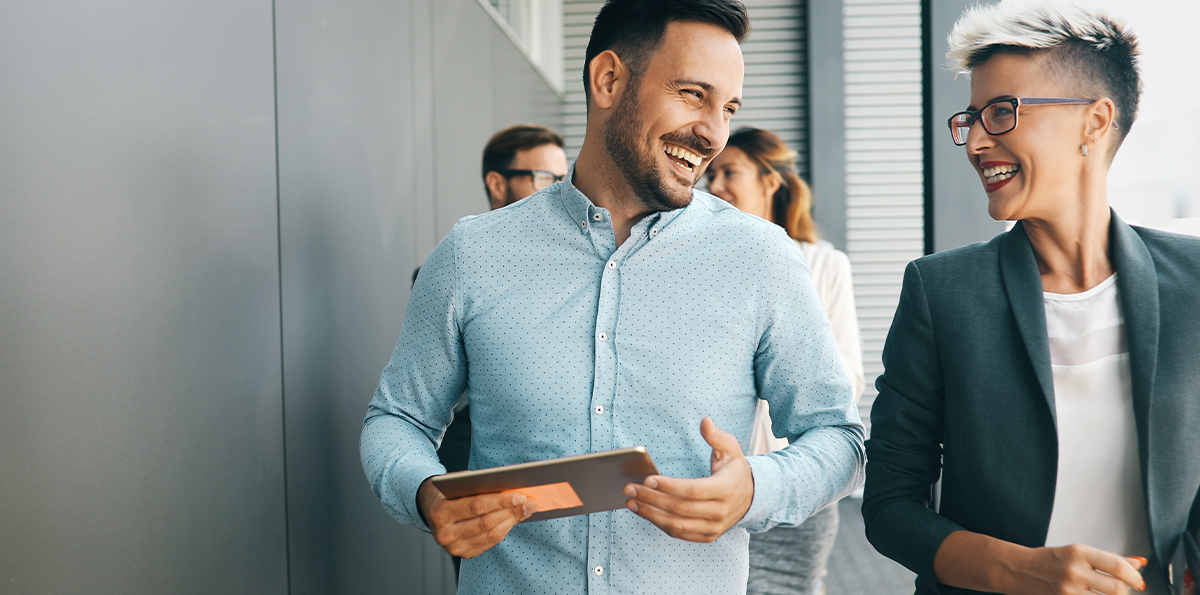 Immobilienverwalter beim Netzwerktreffen
